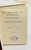 Thumbnail for The Meaning of Relativity – First English Edition, Presentation Copy (1922)