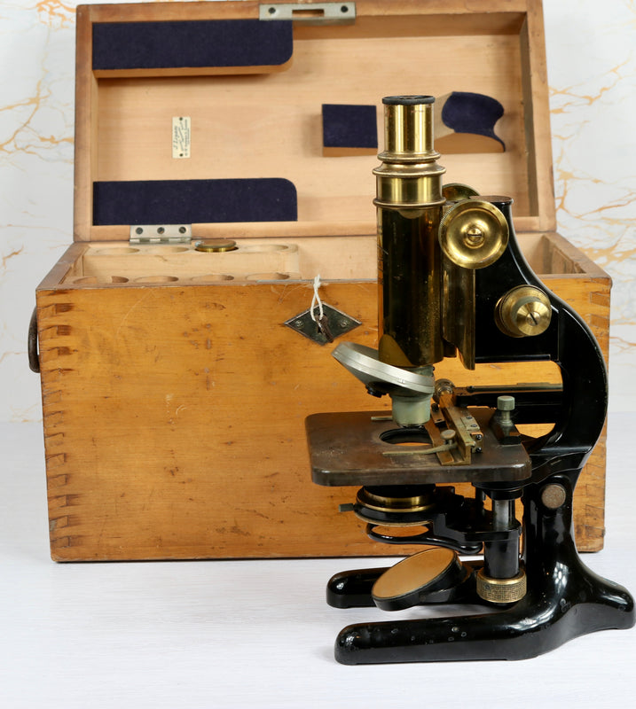 Carl Zeiss Jena Brass Jug Handle Microscope (Serial No. 86788)