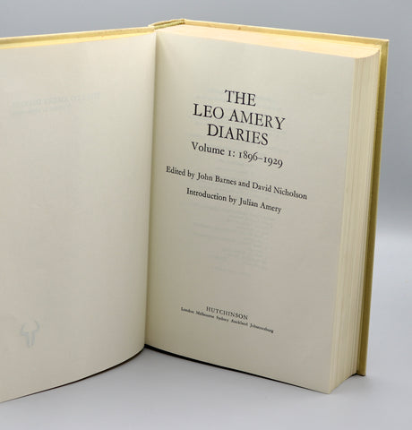 The Leo Amery Diaries, Vol. 1, 1896-1929 (1980)