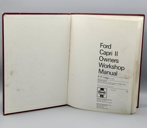 Ford Capri II Owners Workshop Manual: All V6 Models, Including Series III, 2.8 & 3.0 (1988)