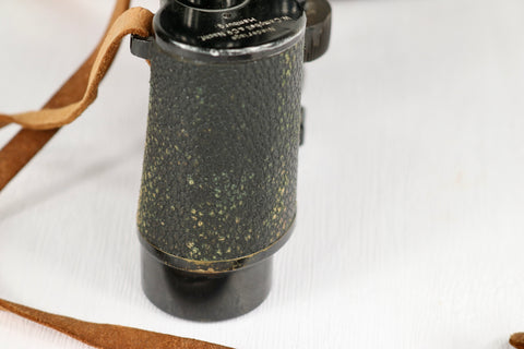 Very Rare c. 1910s Carl Schütz Kratolith 8x Binoculars w/ Original Leather Case