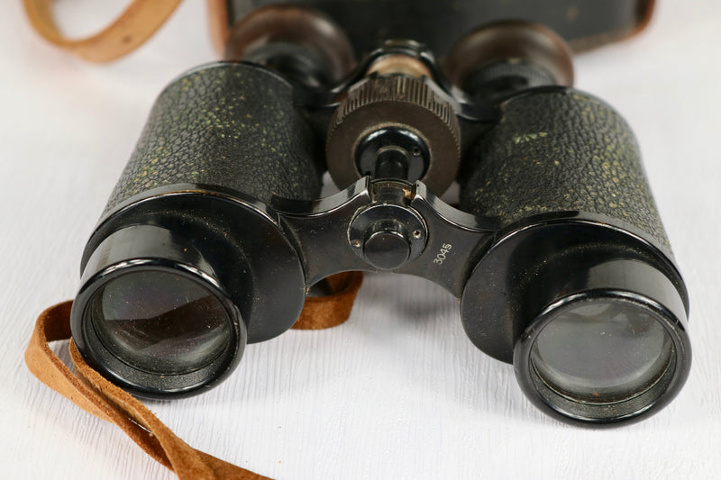 Very Rare c. 1910s Carl Schütz Kratolith 8x Binoculars w/ Original Leather Case