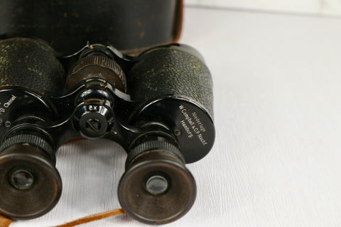 Very Rare c. 1910s Carl Schütz Kratolith 8x Binoculars w/ Original Leather Case