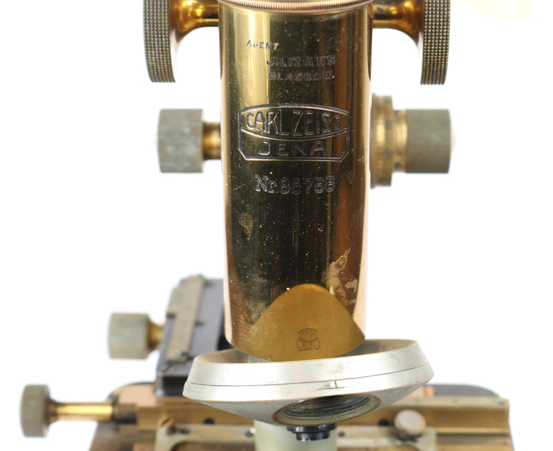 Carl Zeiss Jena Brass Jug Handle Microscope (Serial No. 86788)