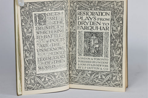 Restoration Plays From Dryden to Farquhar (1929)