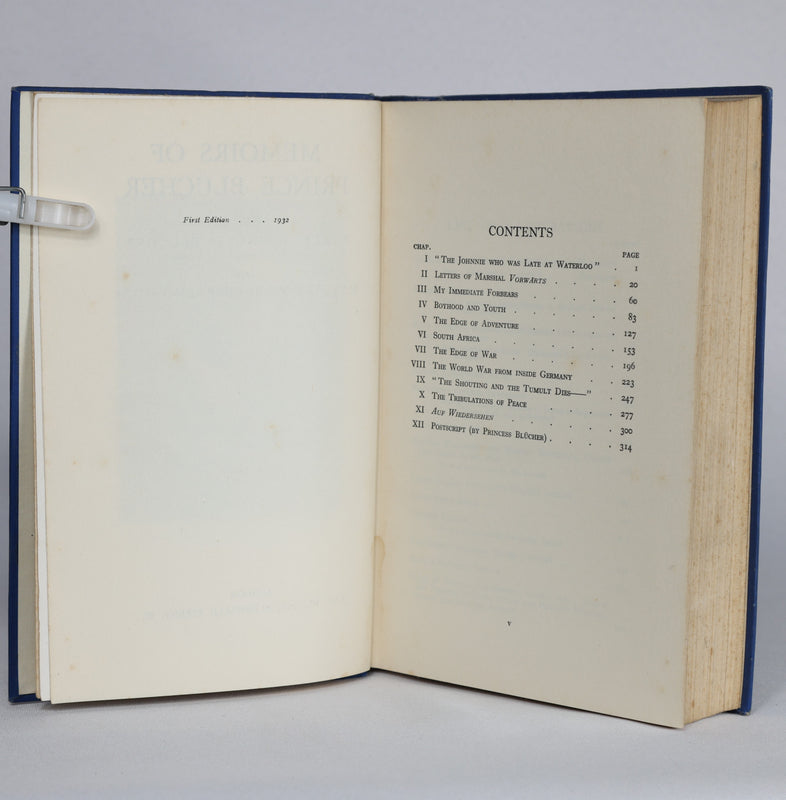 Memoirs of Prince Blucher (1932)