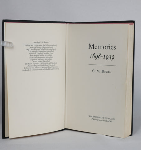 Memories 1898-1939 (1966)