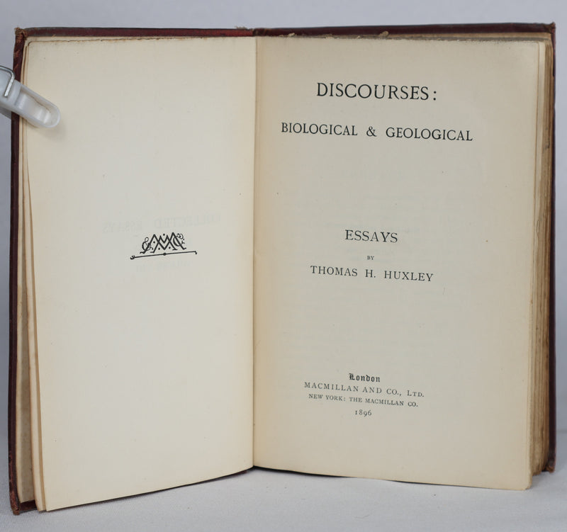Discourses: Biological & Geological, Collected Essays by T. H. Huxley, Vol. VIII (1896)