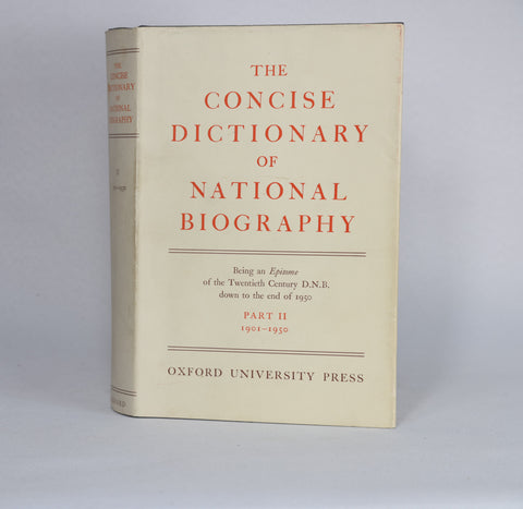 The Concise Dictionary of National Biography, Part II (1967)