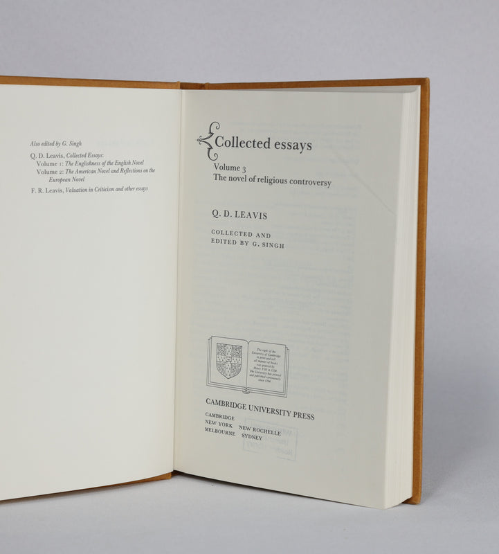 Collected Essays of Q. D. Leavis, Vol. III (1989)