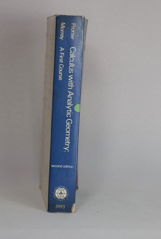 Calculus With Analytic Geometry: A First Course (1970)