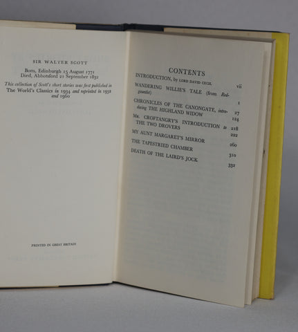 Sir Walter Scott, Short Stories (1960)