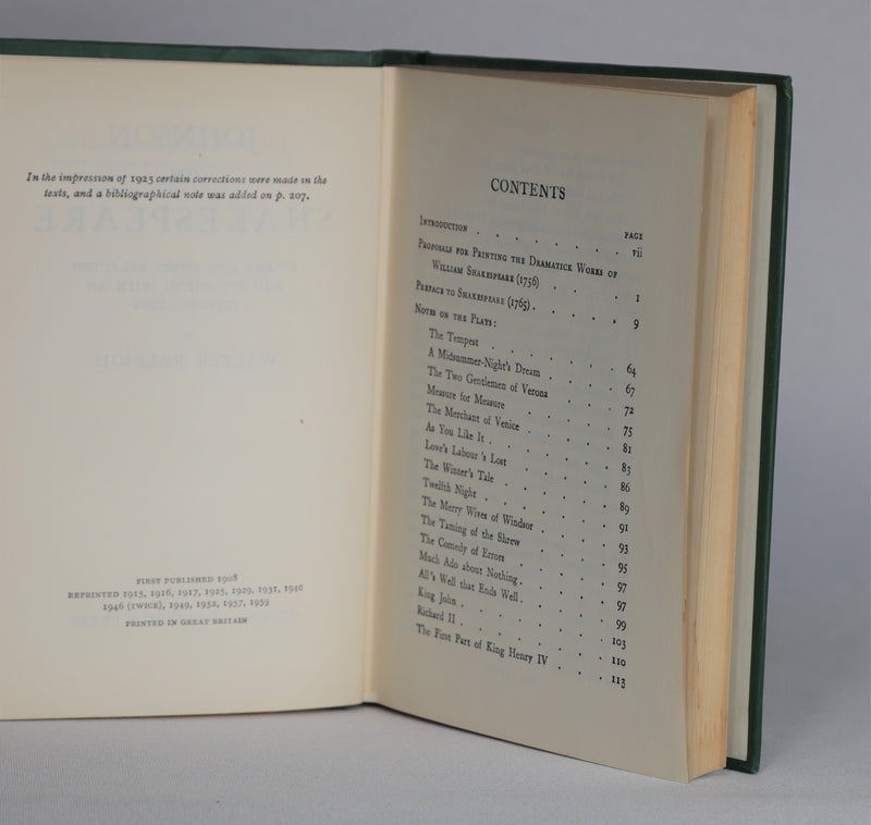 Johnson on Shakespeare (1959)