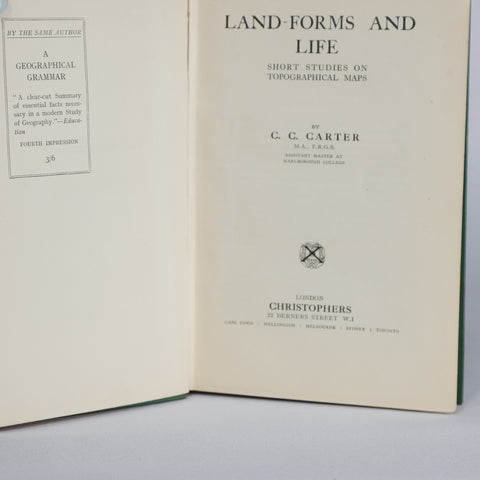 Land-forms and Life: Short Studies on Topographical Maps (1933)