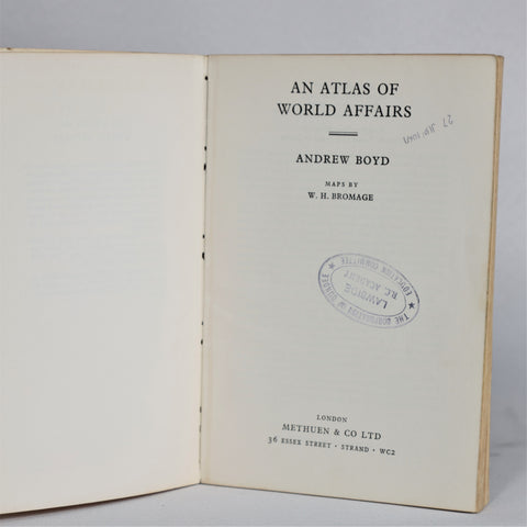 An Atlas of World Affairs (1959)