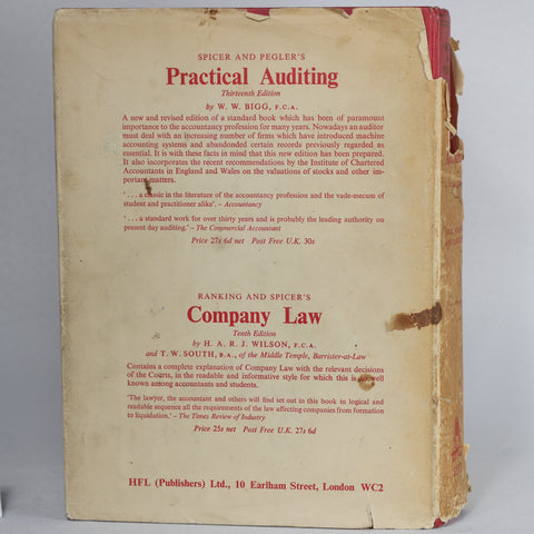 Spicer and Pegler's Book-Keeping and Accounts (1963)