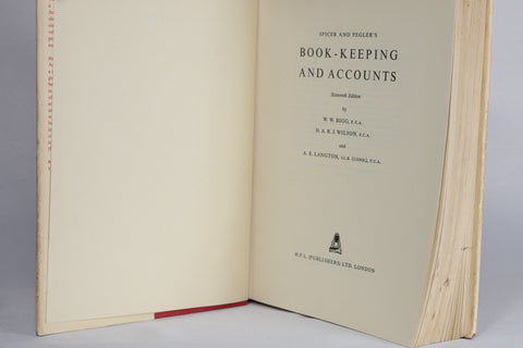 Spicer and Pegler's Book-Keeping and Accounts (1963)