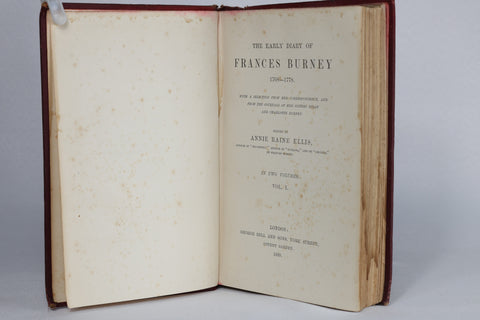 The Early Diary of Frances Burney 1768-1778, Vol. I & II  (1889)