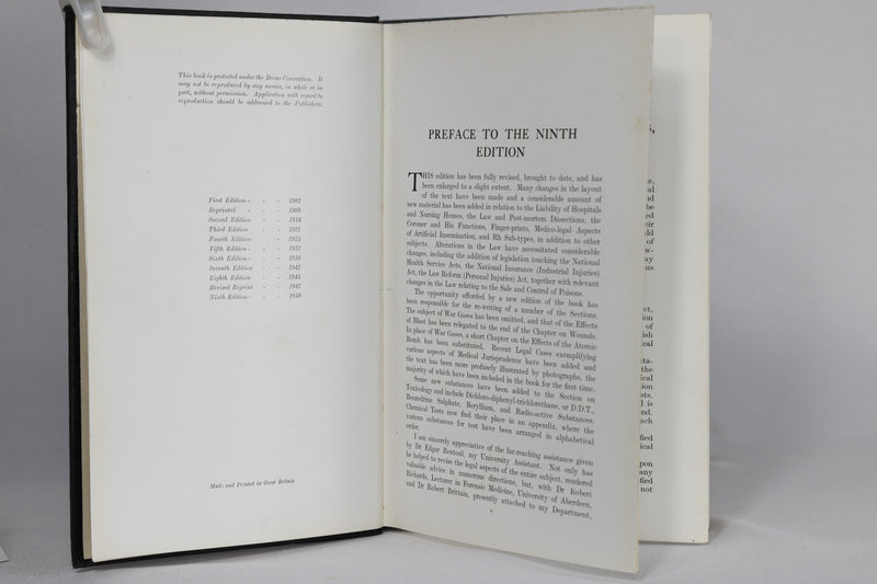 Medical Jurisprudence and Toxicology (1950)