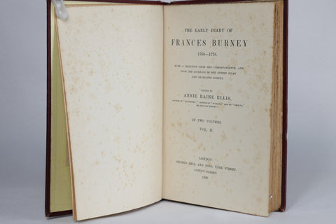 The Early Diary of Frances Burney 1768-1778, Vol. I & II  (1889)