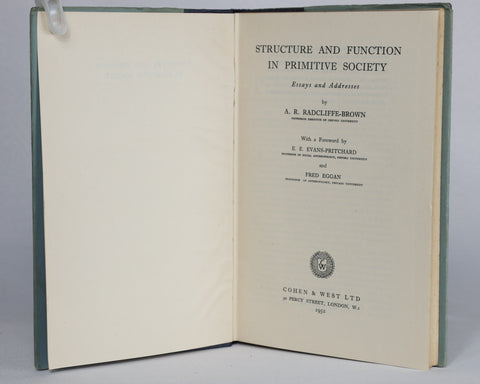 Structure and Function in Primitive Society (1952)