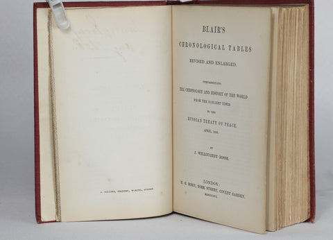 Blair's Chronological Tables (1856)