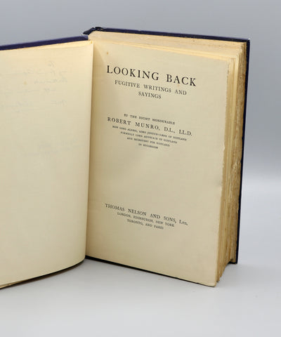 Looking Back: Fugitive Writings and Sayings (~1940s)