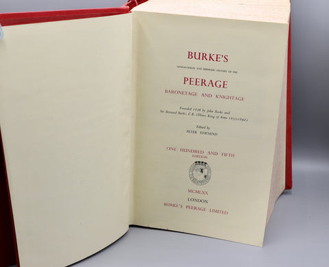 Burke’s Peerage Baronetage and Knightage (1970)