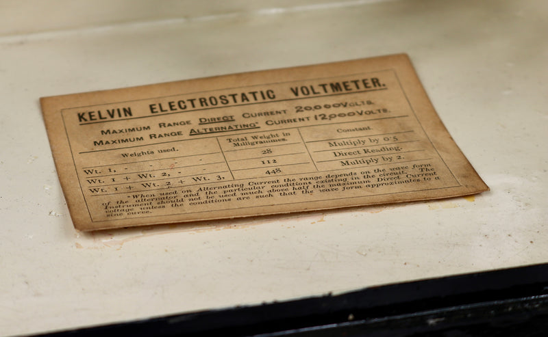 Kelvin Electrostatic Voltmeter, Late 19th C. – Prov: Rotherham Power Station