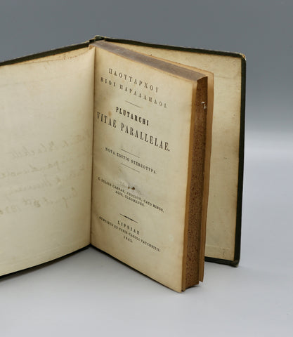 Rare 1845 Edition of Plutarchi Vitae Parallelae (Plutarch’s Parallel Lives)