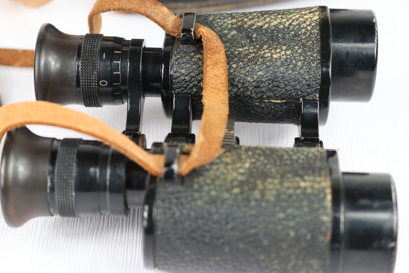 Very Rare c. 1910s Carl Schütz Kratolith 8x Binoculars w/ Original Leather Case