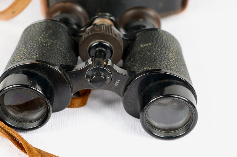 Very Rare c. 1910s Carl Schütz Kratolith 8x Binoculars w/ Original Leather Case