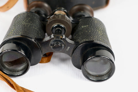 Very Rare c. 1910s Carl Schütz Kratolith 8x Binoculars w/ Original Leather Case