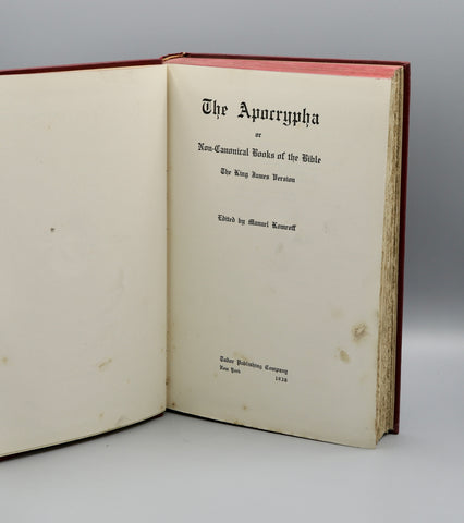 The Apocrypha, Edited by Manuel Komroff (1936)