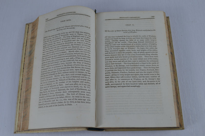 The Antient Chronicles of John Froissart, 4 Vols., Vellum (1814-1816)