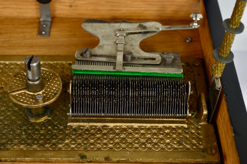 Antique Kalliope Polyphon Music Box with 12 Discs, Early 20th Century