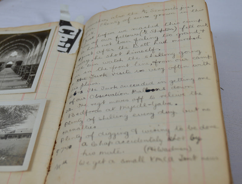 WWI Mesopotamia Diary with 100+ Photos, 25pp. & Pressed Flowers, 1916–1919