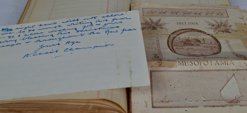 WWI Mesopotamia Diary with 100+ Photos, 25pp. & Pressed Flowers, 1916–1919