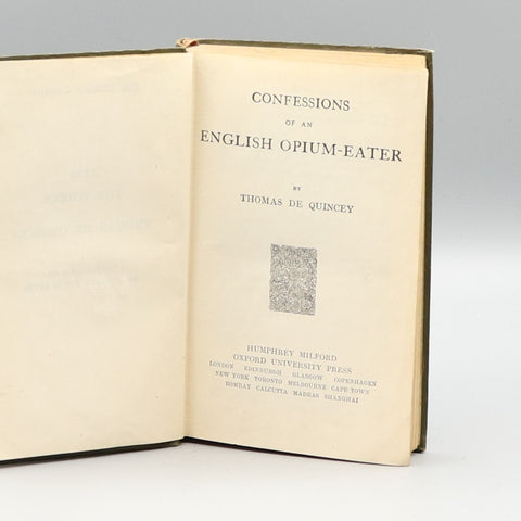 Confessions of an English Opium-Eater (1923)