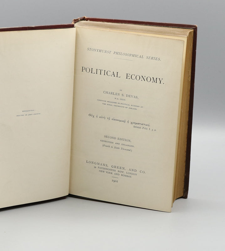 Stonyhurst Philosophical Series: Political Economy (1901)