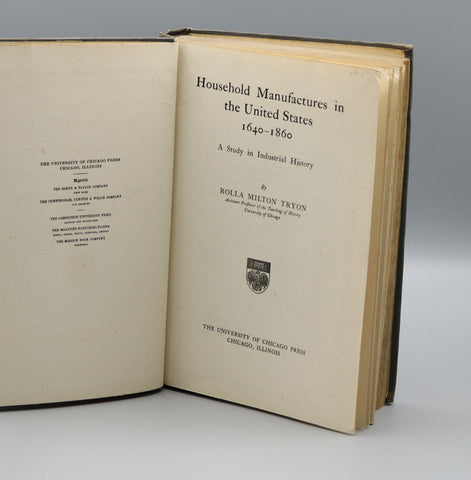 Household Manufacturers in the United States 1640-1860 (1917)