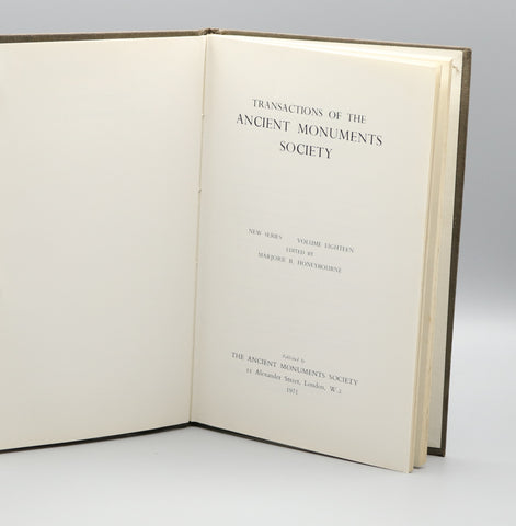 4 Volumes: Transactions of the Ancient Monuments Society (1961-1971)