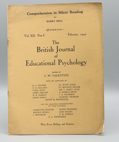 The British Journal of Educational Psychology (1942)