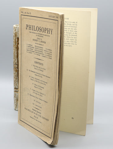 The Journal of the British Institute of Philosophy, Vol. XV (Jan. 1940)