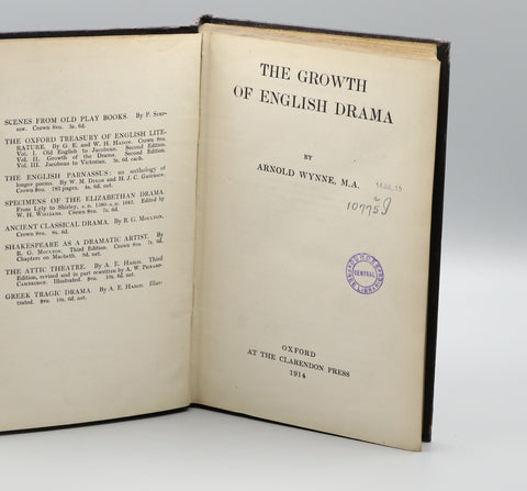 The Growth of English Drama (1914)