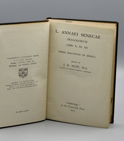 Three Dialogues of Seneca (1915)