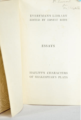 Characters of Shakespeare's Plays (1907)