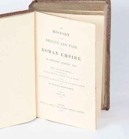 7 volumes: The Decline and Fall of the Roman Empire, Gibbon (1854-55)