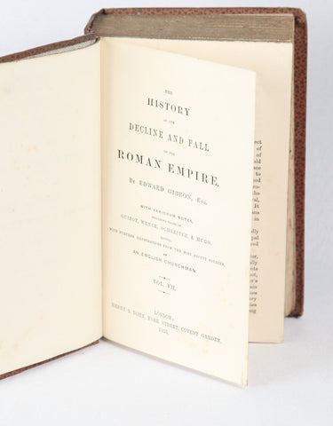 7 volumes: The Decline and Fall of the Roman Empire, Gibbon (1854-55)