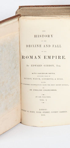 7 volumes: The Decline and Fall of the Roman Empire, Gibbon (1854-55)